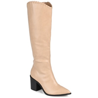Journee Collection Women's Daria Stacked Heel Knee High Boots
