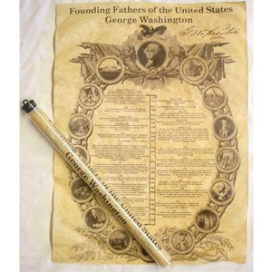 Americana Souvenirs Historic U.S. Document Reproduction: George Washington - 1 of 1