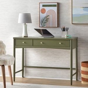 Lifestorey Linwood 2 Drawer Desk Olive Green : Target