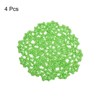 Unique Bargains Cotton Floral Pattern Vintage Lace Absorbent Coasters 4 Pcs 4.13" - 3 of 4