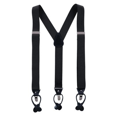 Ascentix Men's Classic Stretch 1 3/8 Inch Convertible Suspenders : Target