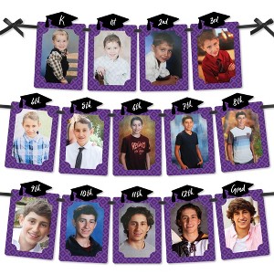 Big Dot of Happiness Purple Grad - Best is Yet to Come - DIY Purple Graduation Party Decor - K-12 School Picture Display - Photo Banner - 1 of 4