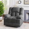 MAYEERTY Gray Oversized Rocking Recliner Chair - For Adults & Living Room - 3 of 4
