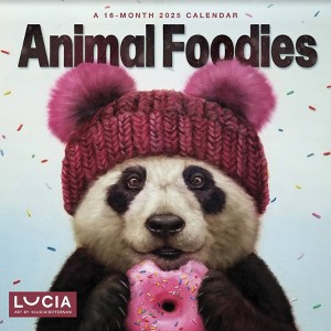 Trends International 2025 Lucia Heffernan Animal Foodies Wall Calendar: Monthly Art Planner, 12x12", Multicolored, All Ages - 1 of 4