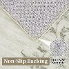Washable Floral Print Area Rug with Bordered Design, Non-Slip, Ultra-Thin, Stain Resistant Floor Carpet for Living Room, Bedroom & Office - 4 of 4