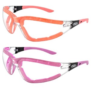 2 Pairs of Global Vision Eyewear Ruthless Safety Motorcycle Glasses with Clear, Clear Lenses - 1 of 4