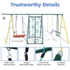 Gulches Indoor/Outdoor Metal Swing Set with Safety Belt for Backyard - 4 of 4