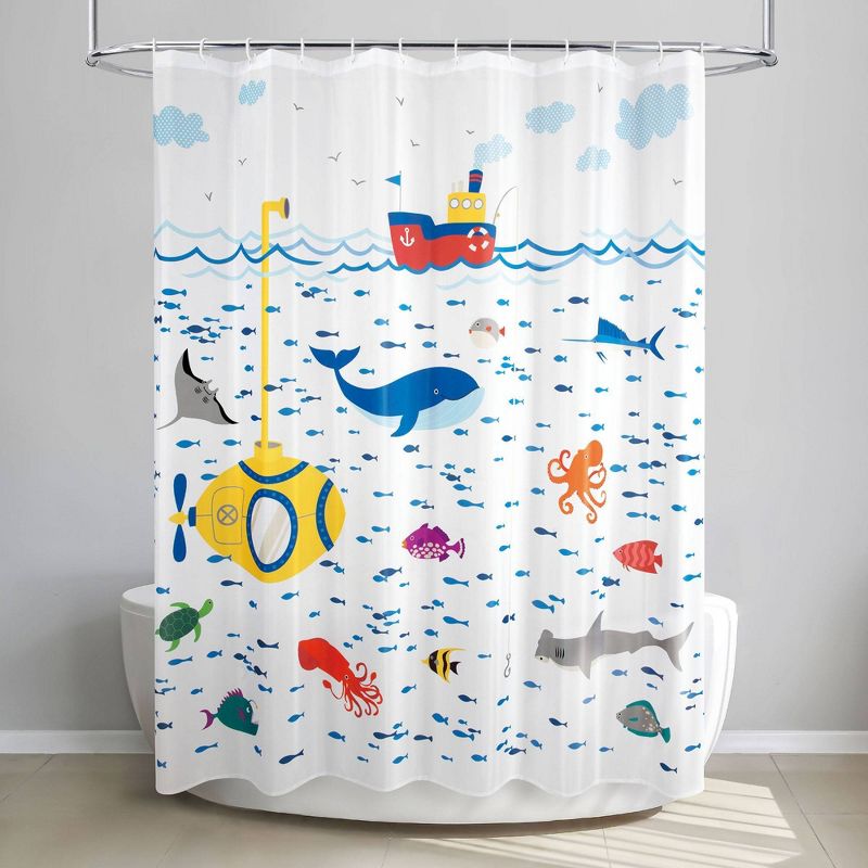 Submarine Kids&#39; Shower Curtain - Allure Home Creations, 6 of 13