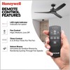 Honeywell Lynton 52" Ceiling Fan, Contemporary Indoor or Outdoor Fan with Dual Mounting Options, Remote, & 3 Reversible Blades, Matte Black - 4 of 4
