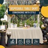 Crown Display 6 pack Disposable Plastic Tableskirts - 29" x 14 Ft ruffled Table Skirt with Adhesive Strip - 6 Count - 3 of 4