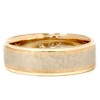 Pompeii3 Mens 14K Gold Two Tone Hammered Comfort Wedding Band - 3 of 4
