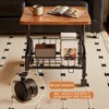 Side Table with Storage Basket, Small End Table for Small Spaces, Skinny Side Tables Living Room Bedroom, Bedside Table Space-Saving for Magazine - 3 of 4