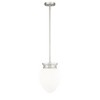 Gideon 1-Light Pendant - Vintage Chic Steel Fixture with Opal Glass Shade, Dimmable, Damp Rated - 3 of 4