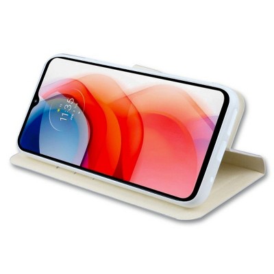 MyBat MyJacket Wallet Diamond Series Compatible With Motorola Moto G Play (2021) - Fresh Purple Flowers