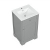 ChicFurnit Bathroom Storage Cabinets Bathroom Floor Storage Cabinet Functional Bathroom Cabinet with Drawer for Bathroom, Gray, 20"*18"*34" - 4 of 4