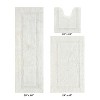 Lux Premium 100% Cotton  Ultra-Soft Tufted Solid Reversible 3 Piece Bath Rug Set, Water-Absorbent, Durable, Machine Washable Bathroom Rug - 2 of 4