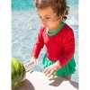 RuffleButts Baby Girls UPF50+ Long Sleeve Skirted One Piece Rash Guard - 4 of 4