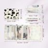 Unique Bargains Milk Cow Style 4 in 1 Detachable Hanging Roll Up Travel Makeup Bags and Organizers Beige Black - 3 of 4