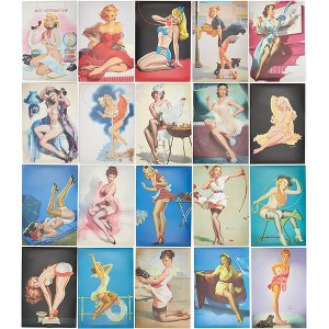 Pin-Up Girl Posters, Vintage Inspired Wall Art (13 x 19 in, 20 Pack) - 1 of 4