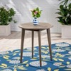 Round Outdoor Bistro Table Acacia Wood Side Table with Slatted Top for Patio Balcony or Garden Seating Area - Maison Boucle - 2 of 4