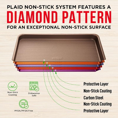 Gold Carbon Steel 8-Piece Non-Stick Bakeware Set