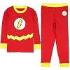 DC Comics Flash Little Boys 2 Piece Shirt & Pants Pajama Set Red - 3 of 4