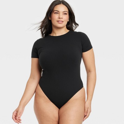 Women's Push-Up Bodysuit - Auden, Black w/ Rose Gold Detail, XS