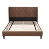 Modern and Contemporary Fabric Upholstered  Platform Bed - 2 of 4