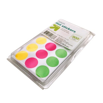 300ct Dot Stickers Neon - up &#38; up&#8482;