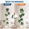Fiddle Leaf Fig Artificial Tree with White Planter, Faux Plants Indoor with Moss, Fake Rubber Tall Fake Floor Plant in Pot for Home Office Decor - 4 of 4
