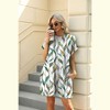 Womens Cauual T Shirt Dress Summer Shift Sundess Floral A Line Lounge Dress V Neck Floral Mini Dress Short Sleeve Beach Dress - 4 of 4
