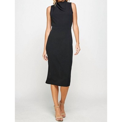 Women's Mock Neck Midi Dress - 2 Hearts Apparel