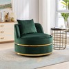KTMBDW Swivel Accent Chair,  Velvet Upholstered Barrel Chair with Seat Cushion for Living Room, Bedroom, Office, Apartment - 3 of 4