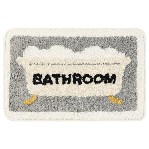 Unique Bargains Cute Words Colorful Stylish Funny Fluffy Machine Washable Bath Rug - 1 of 4