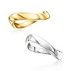 Pure Collection by Ross-Simons 18kt Gold Vermeil and Sterling Silver Jewelry Set: 2 Wavy Rings - 4 of 4