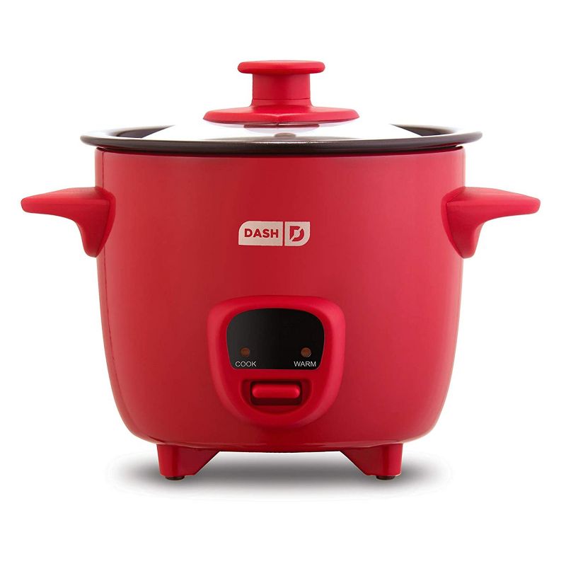 Dash Mini 16 Ounce Rice Cooker in Red with Keep Warm Setting, 4 of 5