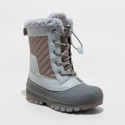 Kids' Skylar Lace-Up Winter Boots - All in Motion™ Gray 13