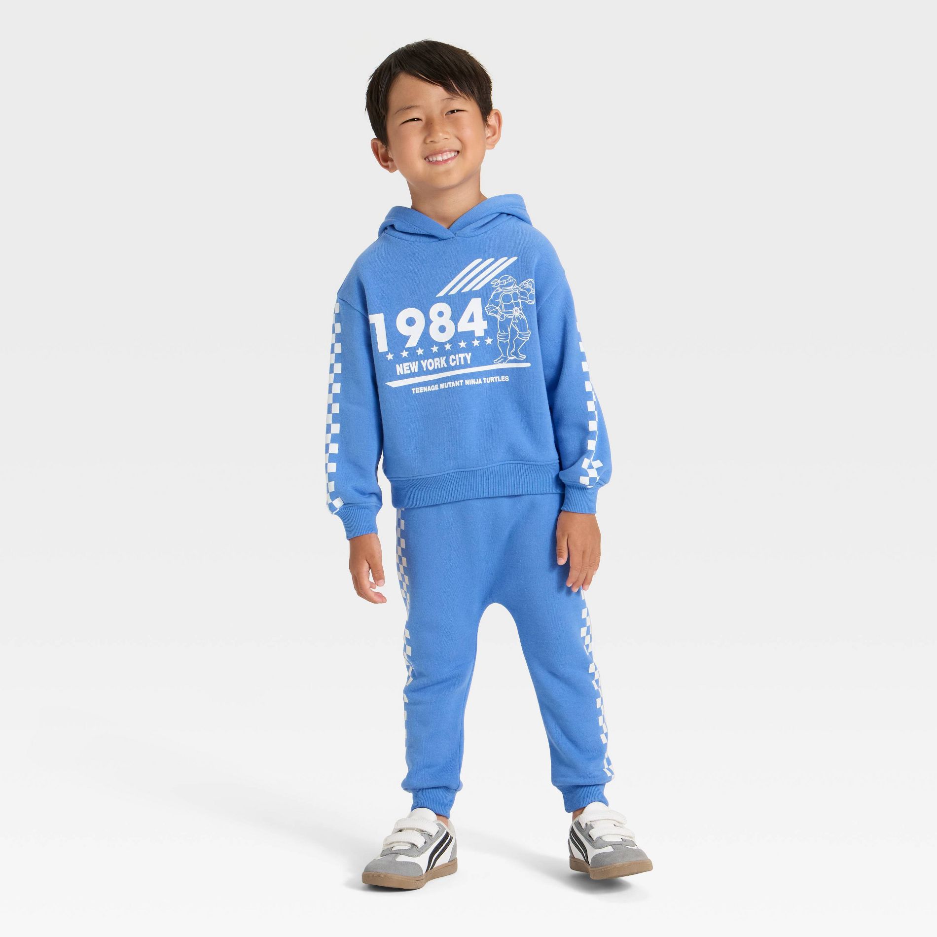 Toddler Boys' 2pc Teenage Mutant Ninja Turtles Fleece Sweatshirt & Pants Set - Blue 5T