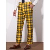 Lars Amadeus Men's Plaid Flat Front Business Dress Suit Pants - 2 of 4