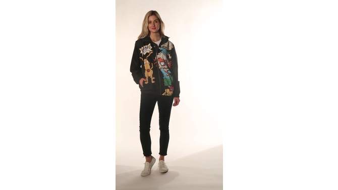 Members Only - Women's Chucky Placement Windbreaker Oversized Jacket, 2 of 7, play video