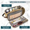 PAVILIA Toiletry Bag for Men Women, Canvas Travel Dopp Kit, Water Resistant Hygiene Toiletries Organizer, Shaving Accessories Bag - 2 of 4