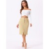 INSPIRE CHIC Women's High Waist Split Hem Casual Denim Pencil Skirt - 3 of 4