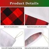 Aoibox 6 Pack 18 Inch Large Red Black Buffalo Plaid Christmas Stockings Bulk Fireplace Hanging Stockings for Family Holiday Decor - 3 of 4
