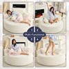 Mjkone Corduroy Lazy Sofa Bean Bag Chair,Sponge Chaise Lounge Chair Indoor,Modern Sleeper Chair for Living Room Bedroom Office - 3 of 4