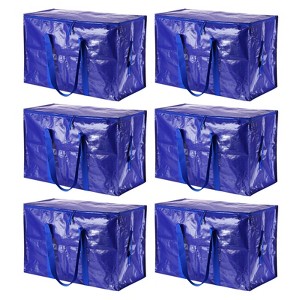Unique Bargains Extra Large Moving Bags with Reinforced Handle Underbed Storage Tote 6 Pcs - 1 of 4