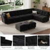 GustoWave 9-Seat Modular Sectional Sofa, Deep Seat Cloud Couch with Reversible Chaise, Chenille L Shaped Couch with Storage - 4 of 4