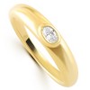 Pompeii3 Oval Diamond 14k Yellow Gold Stackable Dome Polished Band Bezel Ring Lab Created - 2 of 3