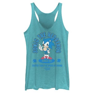 Womens Sonic the Hedgehog Faster Than the Speed of Sound Racerback Tank - 1 of 4