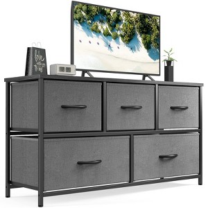 CENGHU Dresser for Bedroom, Fabric Dresser Storage Tower with 5 Drawers, Chest of Drawers with Fabric Bins for Closet, Living Room, Hallway - 1 of 4