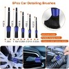 Racxily 26Pcs Car Detailing Brush Kit Exterior Interior Car Cleaning Set Drill Brush Set Car Buffing Sponge Pads Kit, Blue - 3 of 4